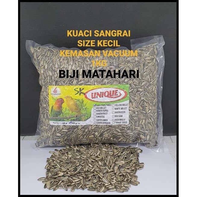 

Kuaci Kecil Sangrai / Kwaci 1 Kg Sun Flower Seed Utk Burung Hamster