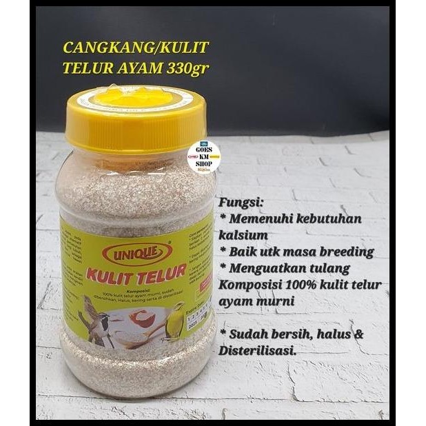 

Unique Kulit Telur Ayam Cangkang Halus 330Gr Kenari Finch Emprit Murai