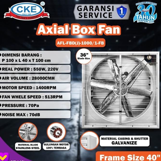 

READY AXIAL BOX FAN AFL-FBD(J)-1000/1-FB 36 INCH CKE KANDANG AYAM GUDANG