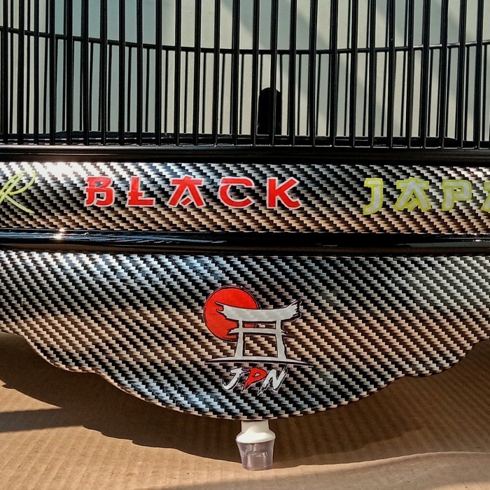 Promo Terbatas Sangkar/Kandang Murai Bnr Pvc Decal Carbon Black Japanese Aman