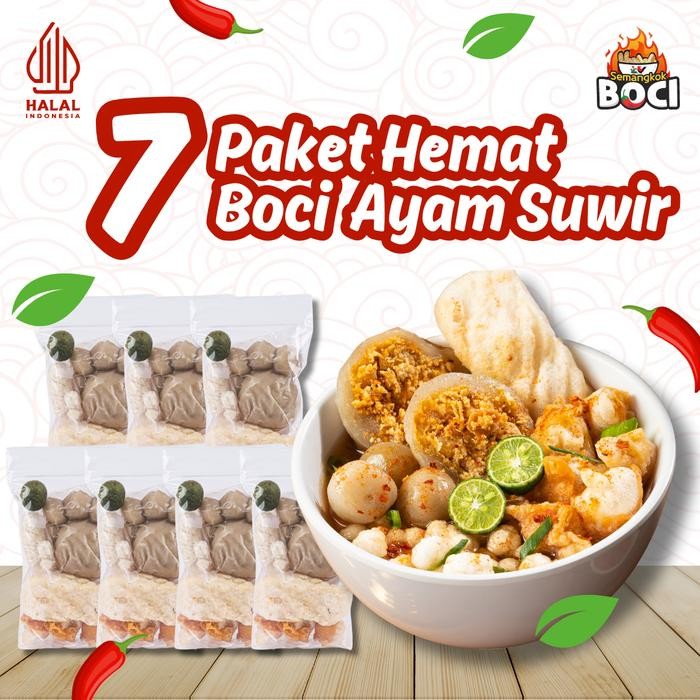 

PROMO SPECIAL LANGSUNG KIRIM 7 Baso Aci Ayam Suwir Paket Cuan Semangkok Boci Instan Food Bawang