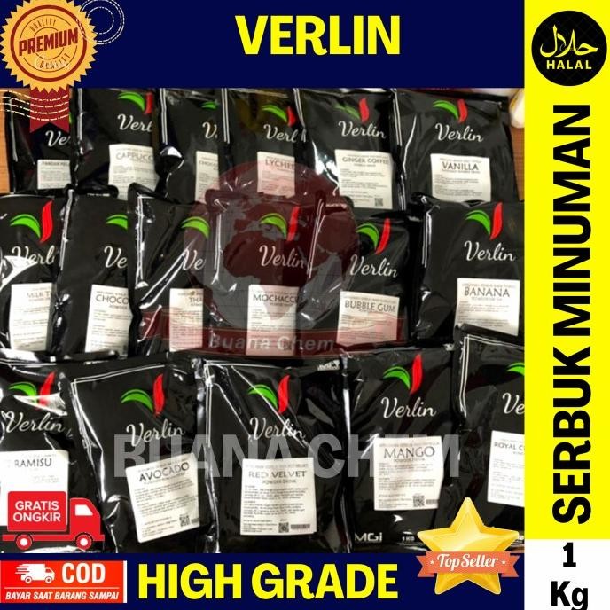 Baru Verlin Powder Drink 1kg Chocolate / Minuman Serbuk Varian Coklat