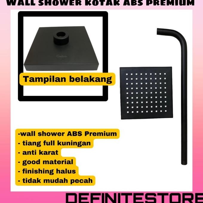 Baru Kepala Shower Head Shower Mandi Wall Shower Rain Shower Kamar Mandi Shower Set Hitam Anti Karat