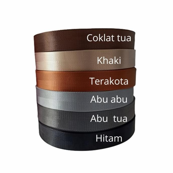 

TERMURAH - 1 Rol Webbing 3.8 Nylon Herringbone
