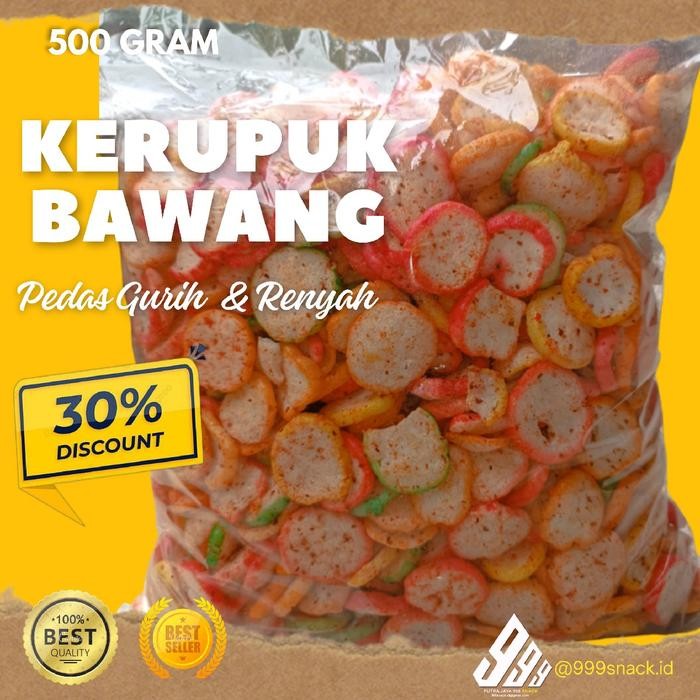 

KOMPLIT kerupuk bawang pedas gurih 500 gram Makanan Food Goreng Snacks