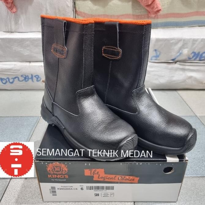 KWD205X SEPATU SAFETY BOOT POLOS HITAM KING'S HONEYWELL KWD 205 X