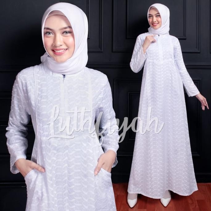 Gamis Katun Putih / Gamis Katun Terbaru Original