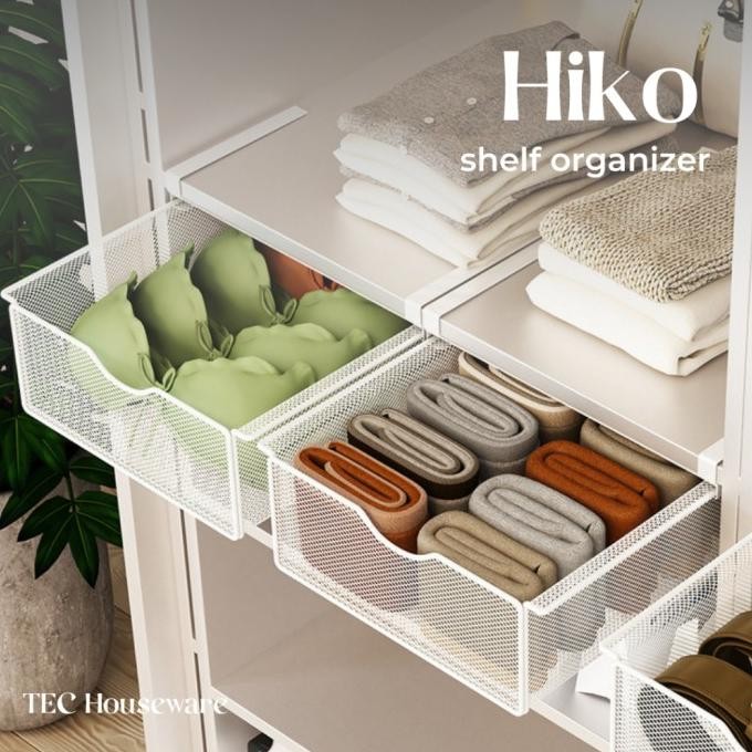 TECHIKO Organizer Keranjang Jaring Kawat Stainless Kotak Penyimpanan