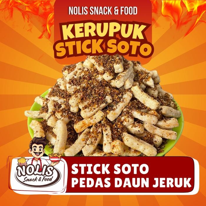 

TERMURAH KERUPUK STICK SOTO (1 Bal) 800 Gram Pedas Daun Jeruk [NOLIS SNACK & FOOD] Aneka Cemilan