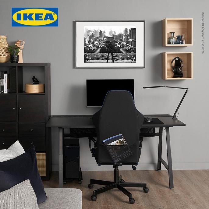CO IKEA UTESPELARE Meja Gaming / Kerja Minimalis Hitam 160x80 cm
