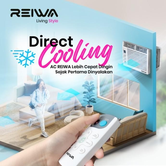 Grosir Ac Window Reiwa Ac Window 1/2 Pk Cw-0501Ra 0,5 Pk 370Watt Low Watt