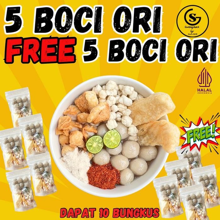 

SALE [Buy 5 Get 5] Baso Aci 5Pcs Free 5 Boci Ori Pedas Asin Food Instan Seblak