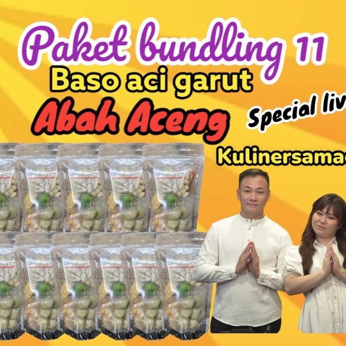 

TERBARU [IBOOMING X KULINERSAMACICI] Paket Bundling 11 pcs Baso Aci Garut Abah Aceng Instan Makanan
