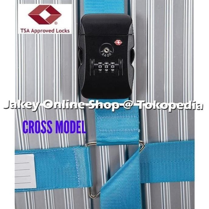 Belt Cross Lock Tsa / Pengikat Koper / Sabuk Tali Koper Tsa Cross Lock Original Dan Terpercaya