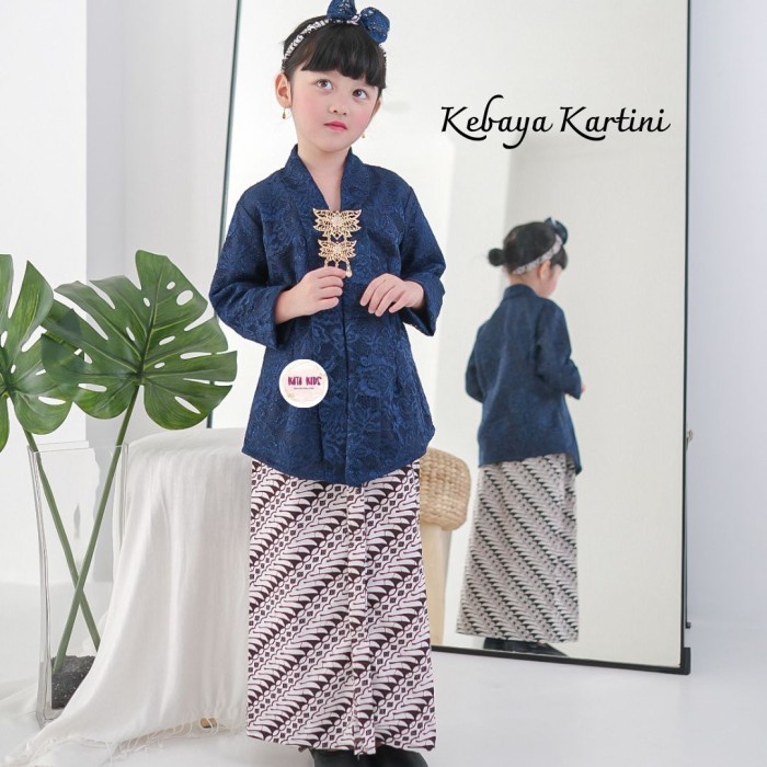 Kebaya Anak / Kebaya Kartini Anak/ Kutubaru Anak Panjang Rok Putih