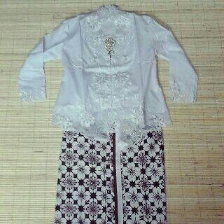 Kebaya Anak Size Tk Dan Sd Warna Putih