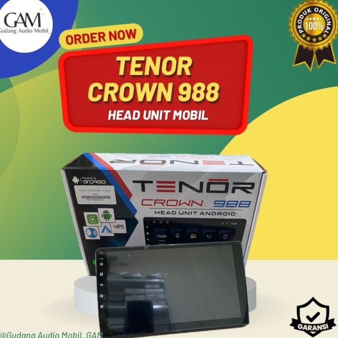 Miliki Head Unit Android 9 Inch Tomiko Tenor Crown 988 Ram 4/64 Gb