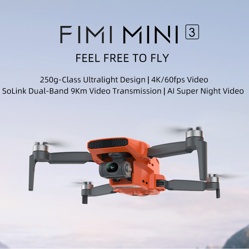 KESP FIMI MINI 3 2024 New Drone 4K 60fps AI Super Night Video 9km Range 3-axis Gimbal 249g Ultraligh