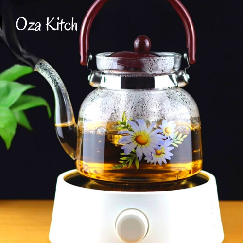 Teko Kaca TahanPanas/MakerTeko Teh Dengan Saringan/GLASS TEAPOT 1800ML