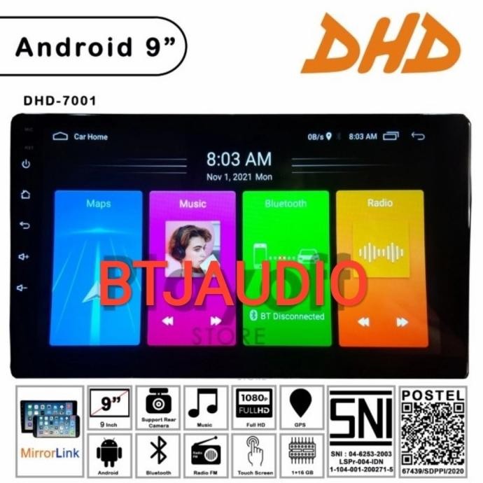 Terjangkau Head Unit Tape Tv Mobil Double Din Android Oem Suzuki Splash Layar 9"