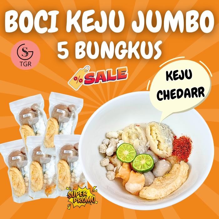 

PRODUK TERBATAS 5 BUNGKUS BOCI KEJU JUMBO KUAH KALDU - KEJU CHEDAR Food Pedas Instan Seblak Ayam
