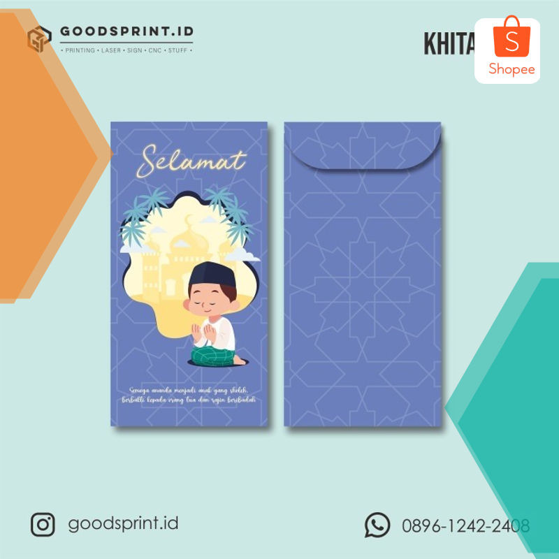 

Grosir Amplop Khitan Angpau Khitanan Amplop Selamat Khitan / Sunat Custom - Khitan01 3 PCS Keren