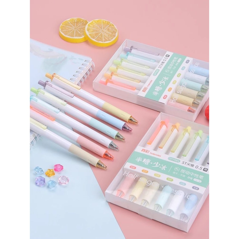 

Press Quick-Drying Gel Pen Girl Brush Question Student Black Brush Question Pen