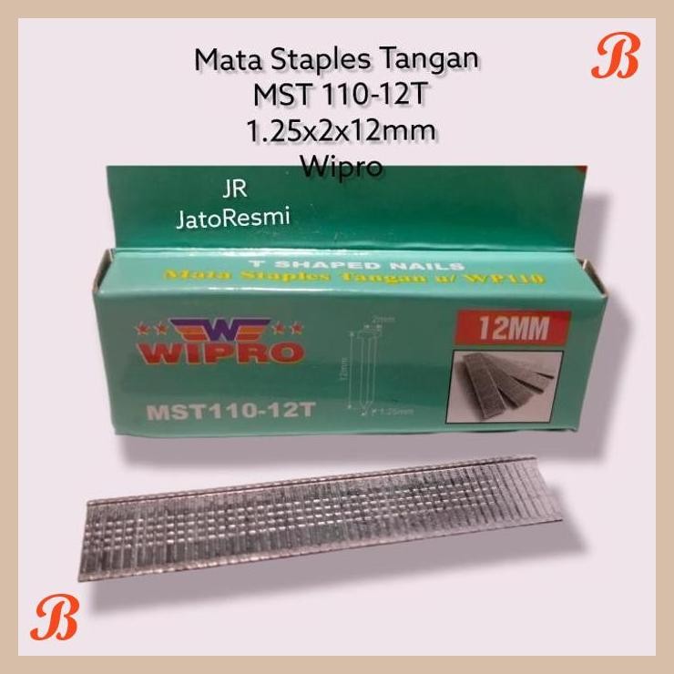 

| JTS | MATA STAPLES TANGAN MST 110-12T 1.25X2X12MM WIPRO T SHAPED NAILS