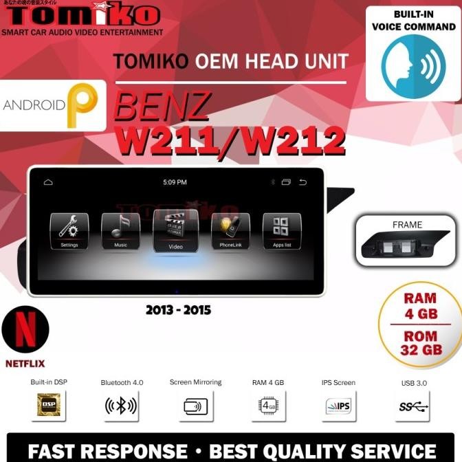 Terjangkau Headunit Android Double Din Mercedes Benz W212 2013-2015 Tomiko