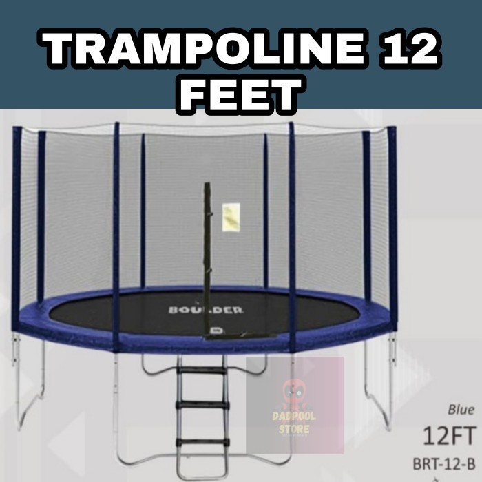 STOK TERBARU TRAMPOLINE 12 FT FEET TRAMPOLIN WAHANA MAIN ANAK UKURAN BESAR DEWASA
