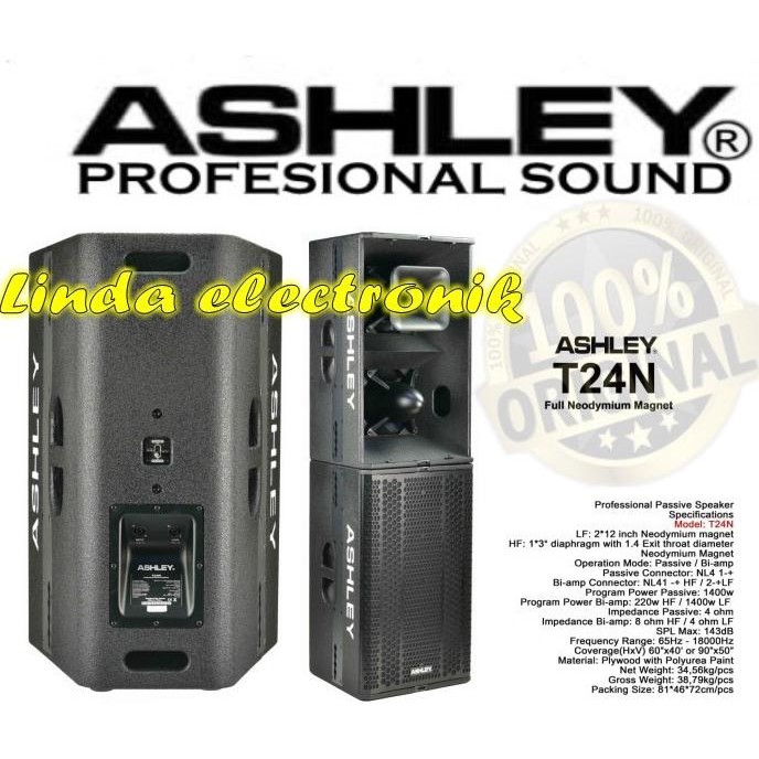 Speaker Pasif Ashley T24N 12'' 1Bh Ashley T24N Original New Stok