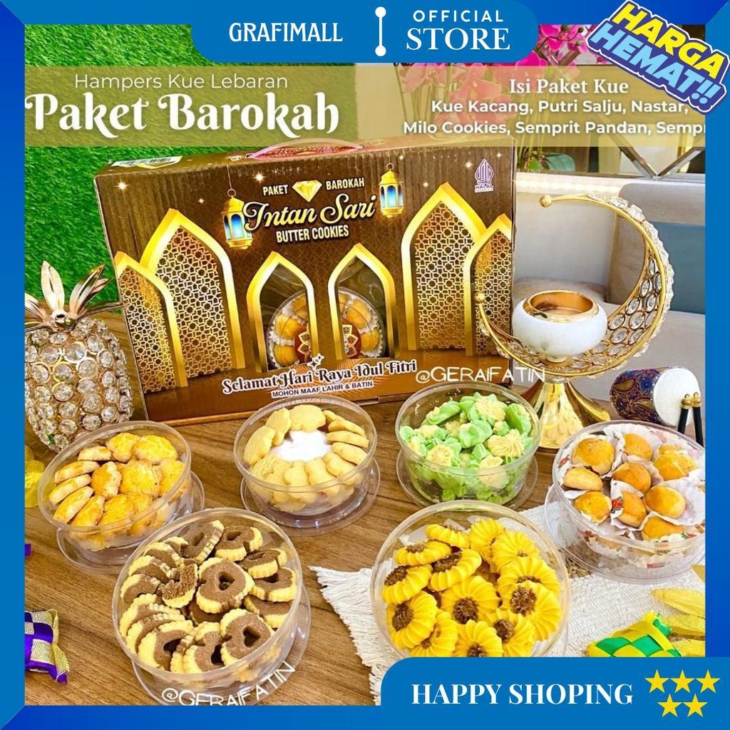 

Paket Kue Kering Intan Sari Paket Barokah Isi 6 Toples Kue Lebaran Dibuat Tahun 2025 D Promo 3.3