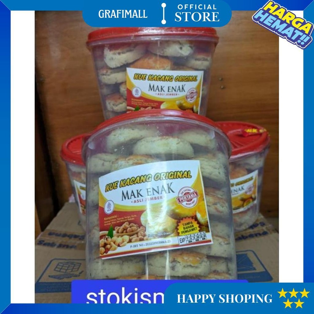 

Kue Kacang Mak Enak Jember Ori / Kue Lebaran / Kue Kering Mak Enak D Sale