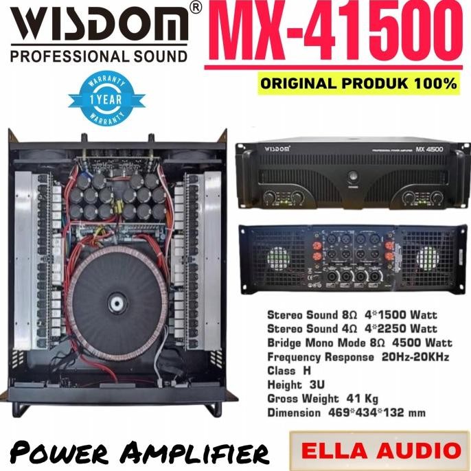 Power Wisdom Mx41500 4-Channel Amplifier Power Wisdom Mx 41500 New Stok
