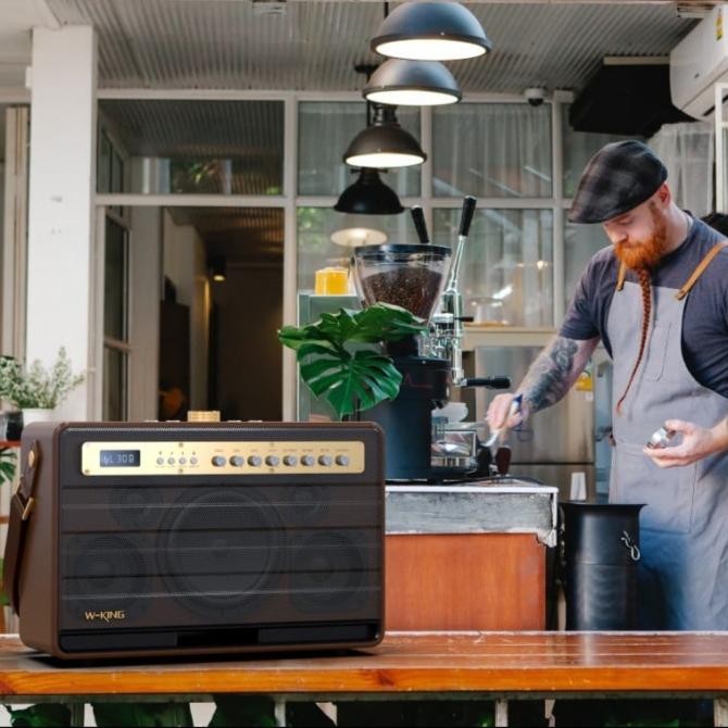 Speaker Bluetooth Karaoke Wking K6L 2 Mic Tws Portable W King Wireless New Stok