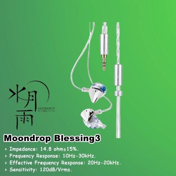 Moondrop Blessing3 Blessing 3 2Dd + 4Ba Hybrid Iem In-Ear Monitors New Stok