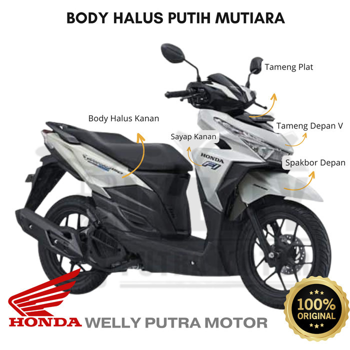 Paket Body Halus Vario 125 150 Led Old Putih 2015-2018 Ori Ahm