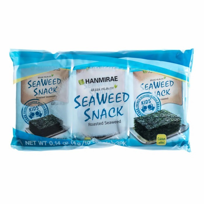 

Hanmirae Seaweed Snack - Roasted 3 x 4g