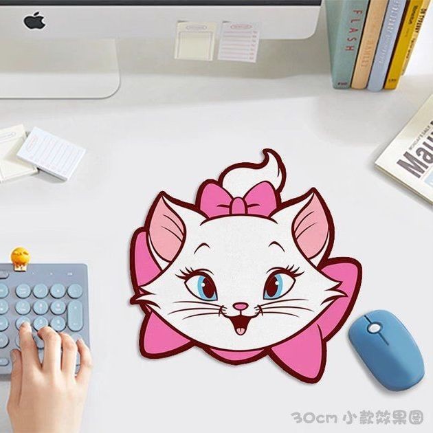 Mary Cat Cute Cat Shaped Mouse Pad Cartoon Keyboard Pad