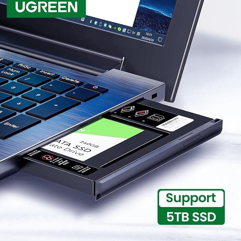 Ugreen Sata Hdd Ssd Caddy For 9.5Mm Notebook Tray - 70657