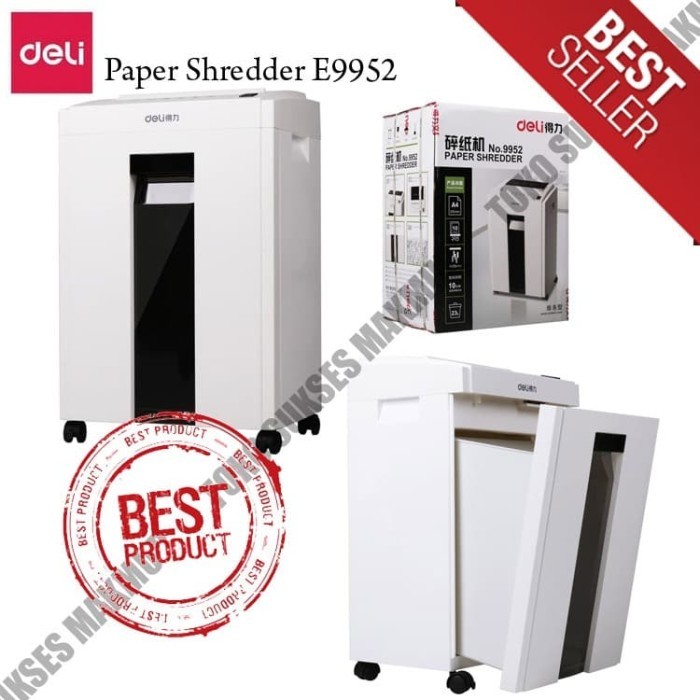 Penghancur Kertas Deli E9952 - Paper Shredder Deli E9952
