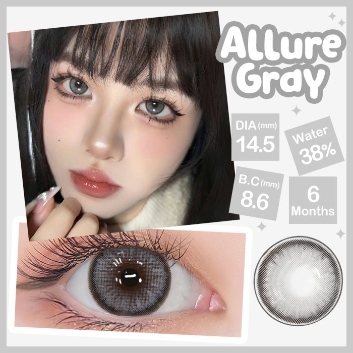magister softlens minus (0.00 s/d -6.00)-allure gray 14.5mm [kualitas terbaik]