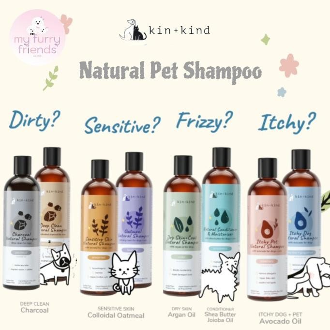 Kin+Kind Pet Natural Shampoo Premium cat dog anjing kucing KIN KIND