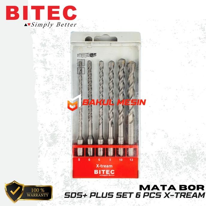 BITEC MATA BOR SDS+ PLUS SET 6 PCS X-TREAM