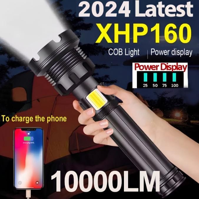 BRG BARU Senter SWAT LED / Senter LED XHP-160 / Senter Cas USB Portable 7 Mode