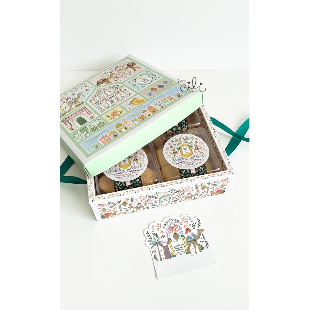 

(BOX 24 x 24 x 7 cm LEBARAN)kotak kue kering bolu lapis toples (isi10) BS