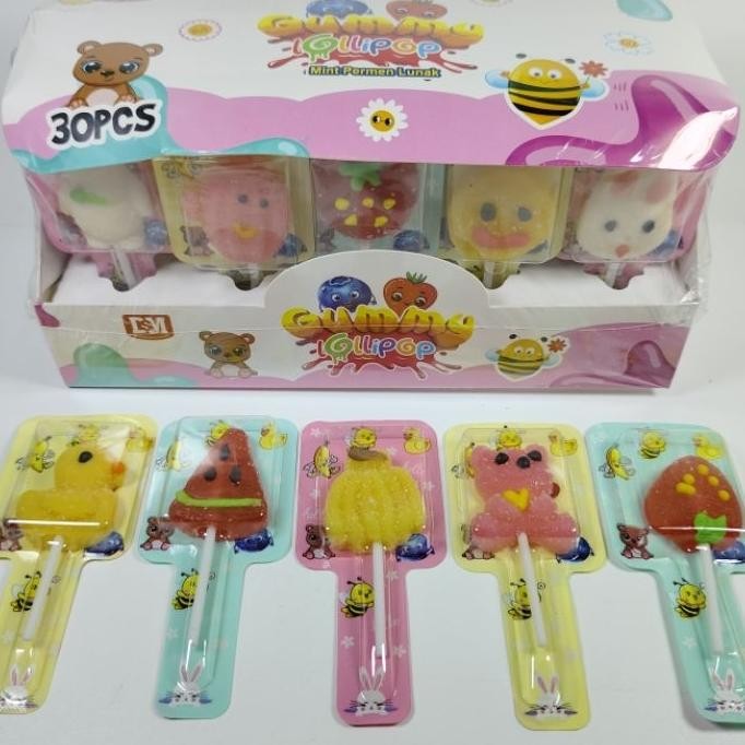 

30 Pc Lollipop Gummy Permen