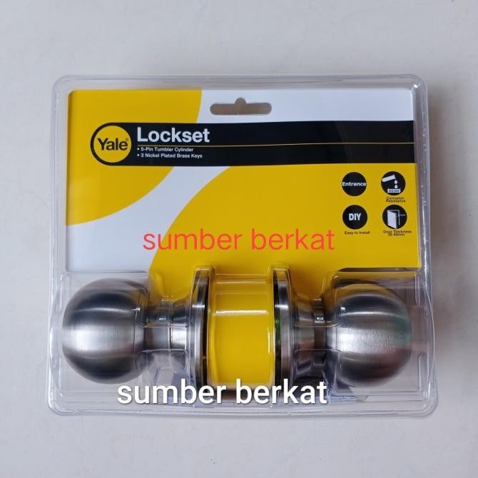 Sale kunci bulat yale vca 5127 us32d / kunci kamar mandi yale