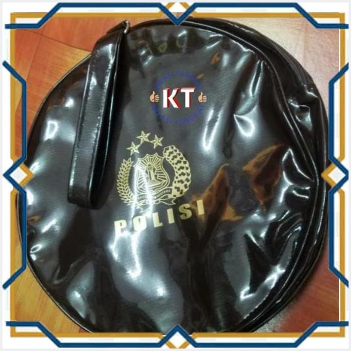 [KRE] TAS PET COKLAT TAS TOPI PET LOGO POLISI