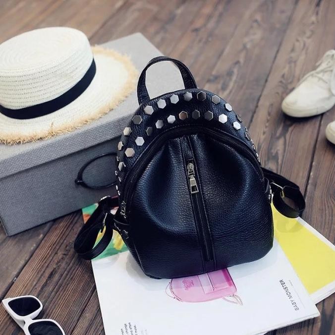 TAS RANSEL WANITA /TAS SELEMPANG KANCING EMAS IMPORT KOREA 8